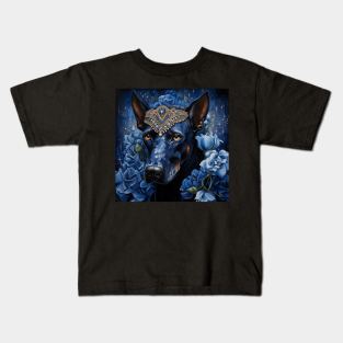 Jeweled Doberman Kids T-Shirt